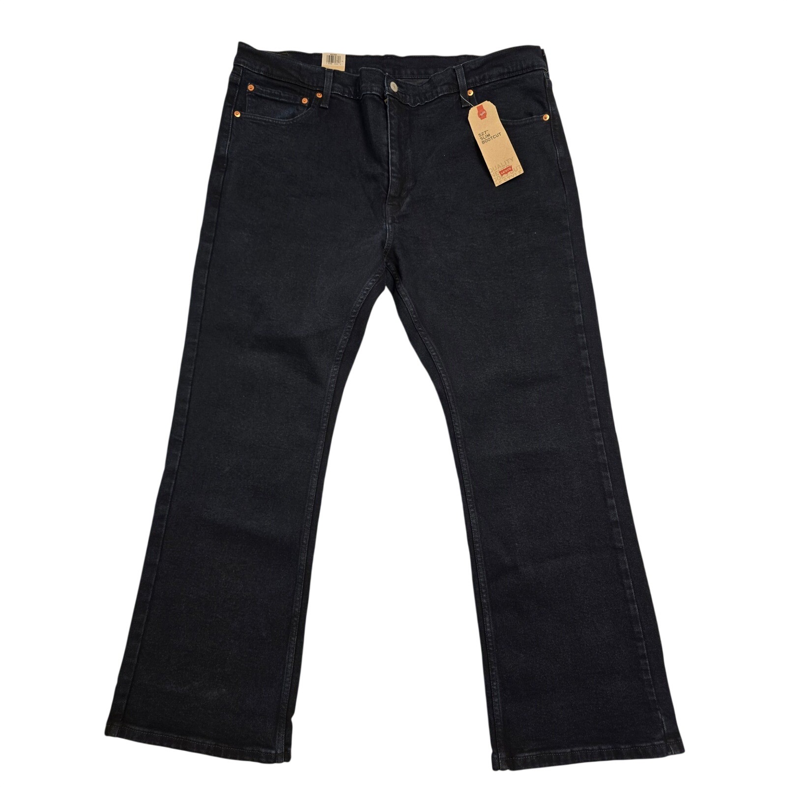 Levis 527 Slim Bootcut Jeans Mens 42x30 Dark Indigo Stretch Denim New